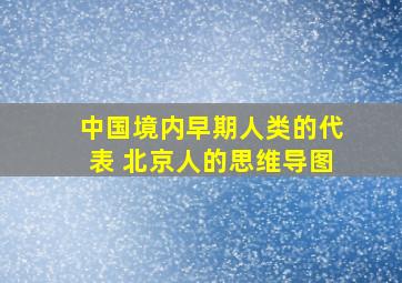 中国境内早期人类的代表 北京人的思维导图